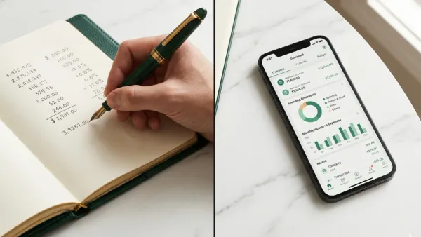 Manual versus automated expense tracking comparison with research data