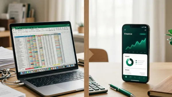 Comparison between spreadsheet and app-based expense tracking methods